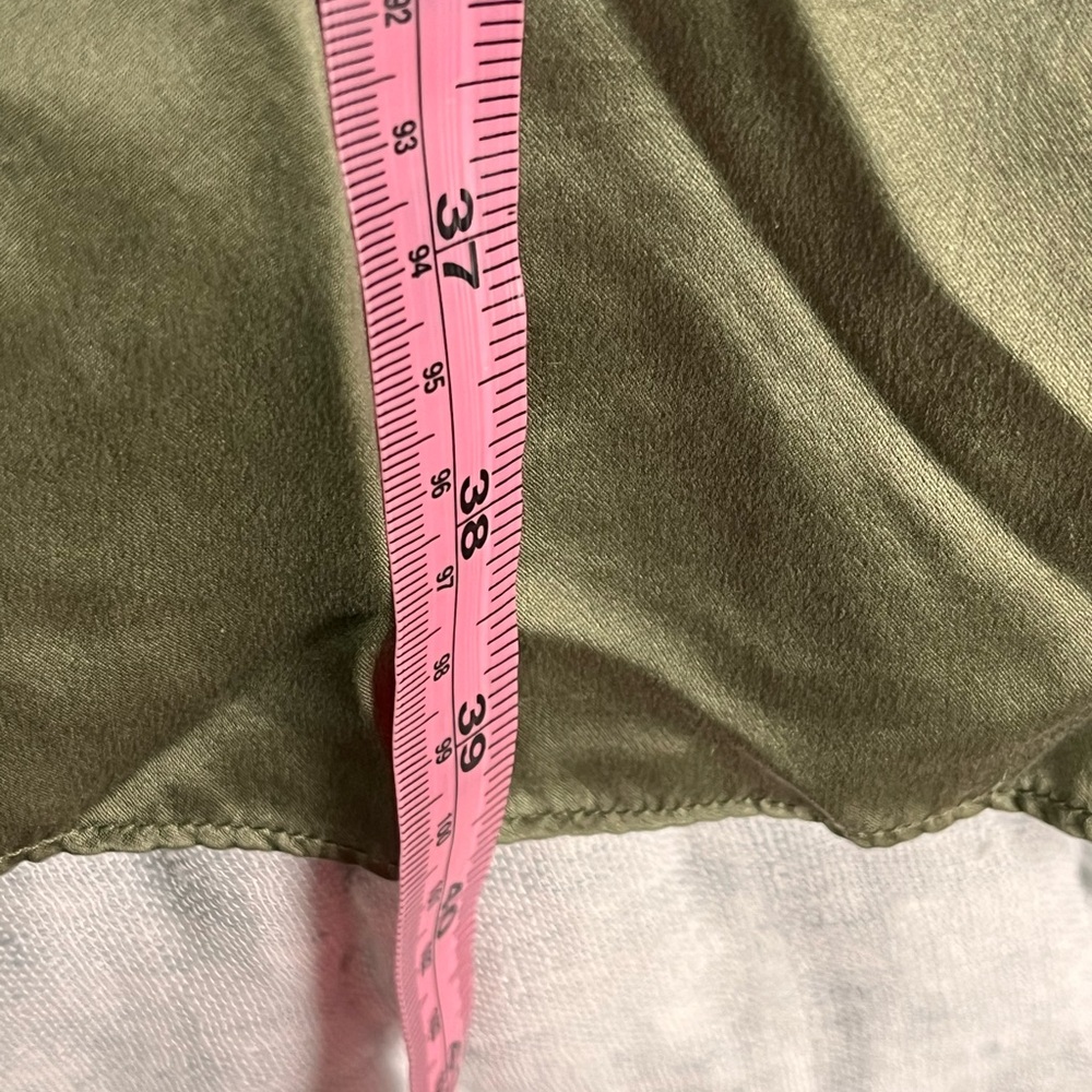 Free people Y2k baby doll slip dress silk midi olive green size 2 NWT - Picture 16 of 16